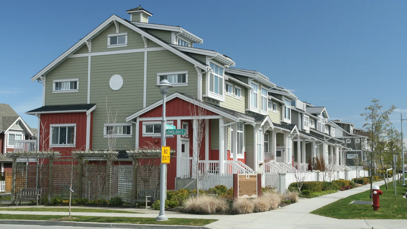 New homes at a Long Island housing development